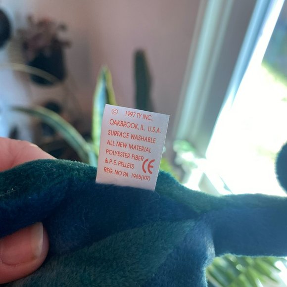 Ty Beanie Baby -  Rainbow the Chameleon (incorrect fabric) - Style Number #04037 - Picture 6 of 8